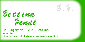 bettina hendl business card